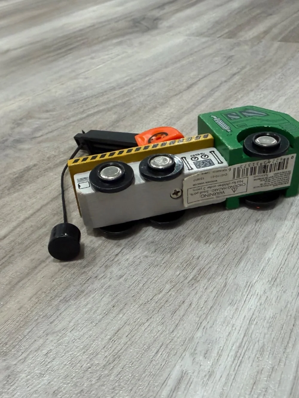 Battat Wood & Wheels Wooden Tow Crane Trucks Lot of 2